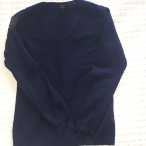Charter Club cashmere navy vneck sweater